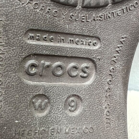 Crocs Kadee Ballet Flats 9 Women Brown Slip On Closed Toe Cutouts Shoes - Picture 7 of 7